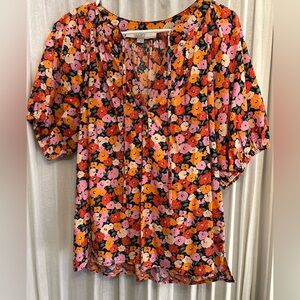 LOFT Floral Blouse - EUC